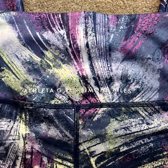NWOT Simone Biles reversible Athleta leggings - Picture 4 of 4